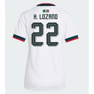 Meksiko Hirving Lozano #22 Jalkapallovaatteet Naisten Vieraspaita MM-kisat 2026 Lyhythihainen